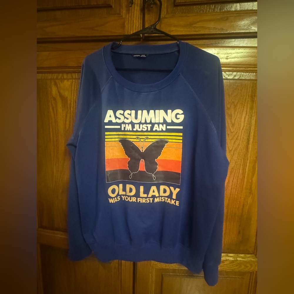 Lilicloth Humorous, lightweight sweatshirt for grandma super soft XXXL dry clean